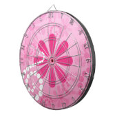  roze bloemen verkuilen traagheidspatroon dartbord (Voorkant Rechts)