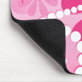  roze bloemen verkuilen traagheidspatroon muismat (Hoek)