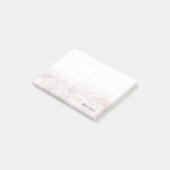 Roze bloemen vervagen post-it® notes (Schuin)