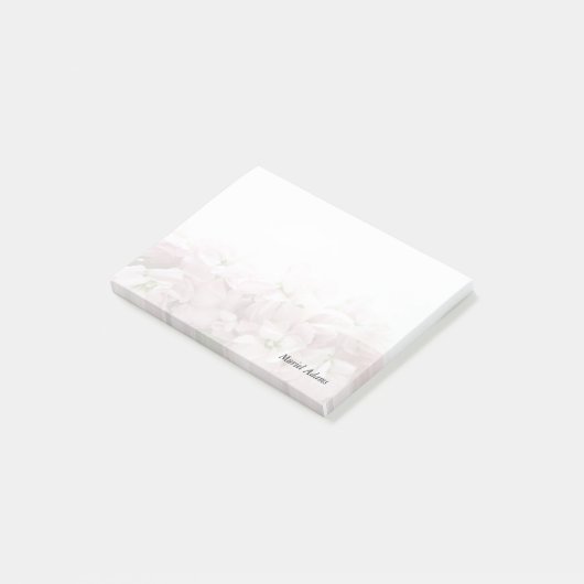 Roze bloemen vervagen post-it® notes (Schuin)