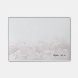 Roze bloemen vervagen post-it® notes