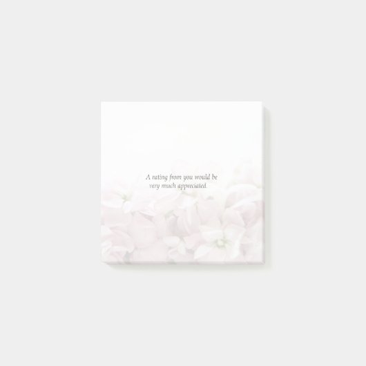 Roze bloemen vervagen post-it® notes (Voorkant)