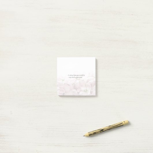 Roze bloemen vervagen post-it® notes (Op bureau)