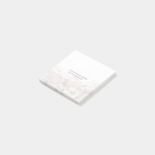 Roze bloemen vervagen post-it® notes (Schuin)