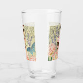 Roze Bloemen Victoriaans Vrouw Regency Glas (Rechts)
