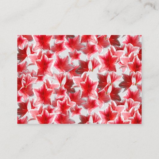 Roze bloemen visitekaartje (Achterkant)