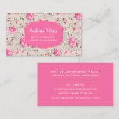 Roze Bloemen - Visitekaartje (Voorkant / Achterkant)