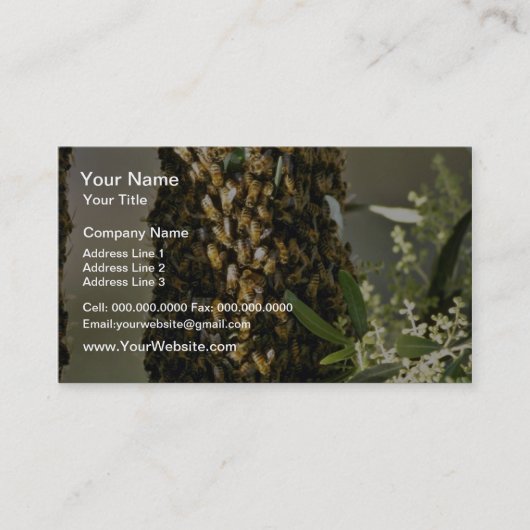 Roze bloemen visitekaartje (Voorkant)