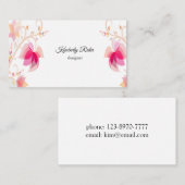  roze bloemen visitekaartje (Voorkant / Achterkant)