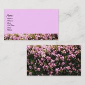 Roze bloemen visitekaartje (Voorkant / Achterkant)