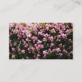 Roze bloemen visitekaartje (Achterkant)