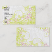 roze bloemen visitekaartje (Voorkant / Achterkant)