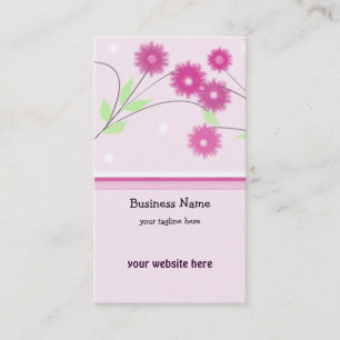 Roze Bloemen Visitekaartje
