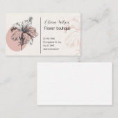 Roze bloemen visitekaartje (Voorkant / Achterkant)