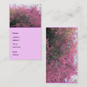 Roze bloemen visitekaartje (Voorkant / Achterkant)