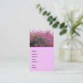 Roze bloemen visitekaartje (Staand voorkant)
