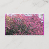 Roze bloemen visitekaartje (Achterkant)