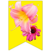 Roze bloemen vlaggetjes (Tweede vlag)