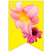 Roze bloemen vlaggetjes (Derde vlag)