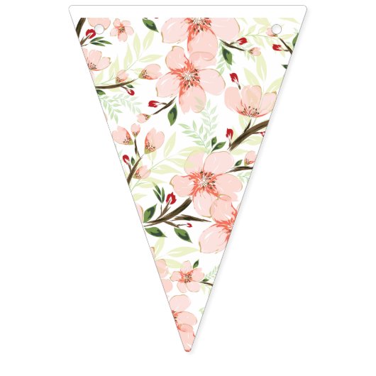 Roze bloemen vlaggetjes (Derde vlag)