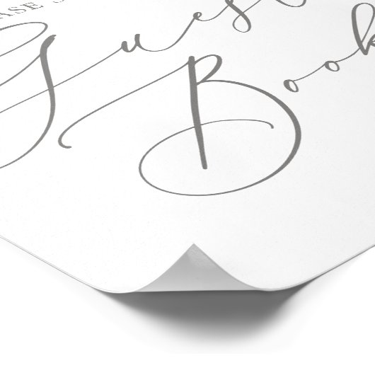 Roze Bloemen Vlinder Baby shower Gastenboek teken Poster (Hoek)