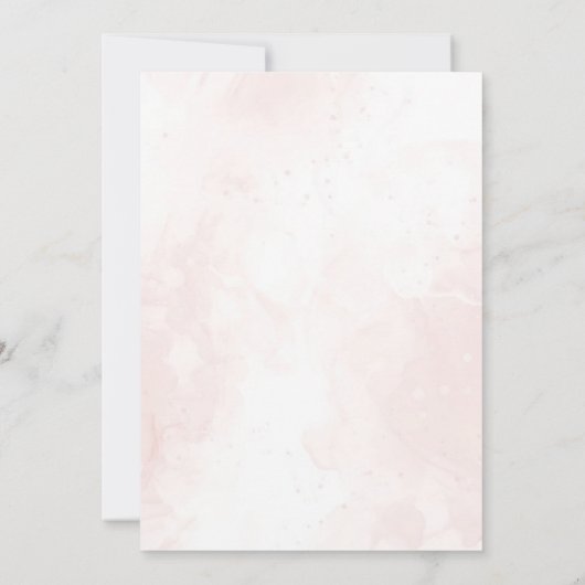 Roze Bloemen Vlinder Meisje 1e Verjaardagsfeest Kaart (Achterkant)