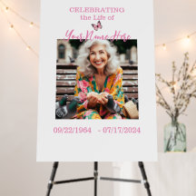 Roze Bloemen Vlinder Viering van het leven begrafe