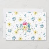 Roze Bloemen Vlinders Foto Verjaardag Bedankkaart (Achterkant)