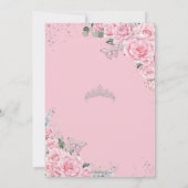 Roze Bloemen Vlinders Zoet Zestien Quinceañera Bedankkaart (Achterkant)