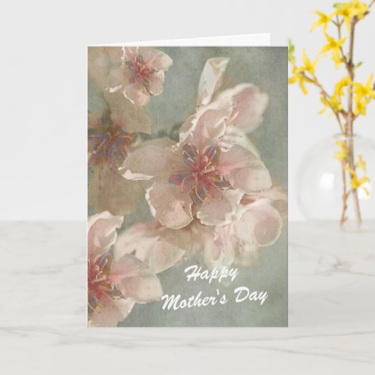 Roze bloemen voor Moederdag Kaart (Gele Bloem)