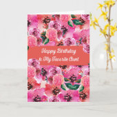  roze bloemen voor tante's verjaardag kaart (Gele Bloem)