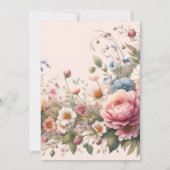 Roze Bloemen Voor Verjaardagskaart Van Zus (Achterkant)