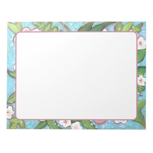 Roze Bloemen Voorjaar Bloeit Notitieblok (Voorkant)