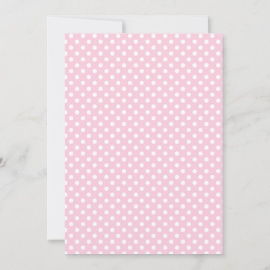 Roze Bloemen, Vos, Woodland Baby Meisje Douche Kaart (Achterkant)