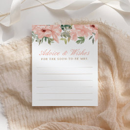 Roze Bloemen Vrijgezellenfeest Advies Kaart