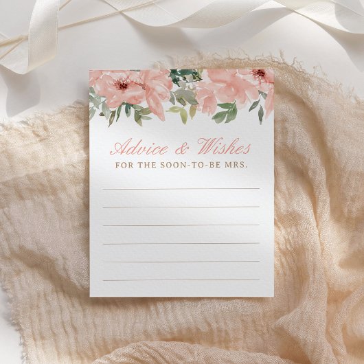 Roze Bloemen Vrijgezellenfeest Advies Kaart