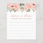 Roze Bloemen Vrijgezellenfeest Advies Kaart (Voorkant)