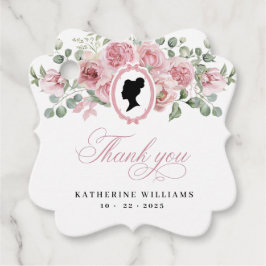 Roze Bloemen Vrijgezellenfeest Bedankjes Labels