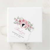 Roze Bloemen  Vrijgezellenfeest Bedankjes Labels (In situ)