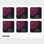 Roze Bloemen Vrijgezellenfeest Favor Sticker (Vel)