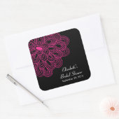 Roze Bloemen Vrijgezellenfeest Favor Sticker (Envelop)