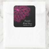 Roze Bloemen Vrijgezellenfeest Favor Sticker (Tas)