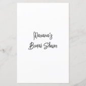 Roze Bloemen Vrijgezellenfeest Game BINGO (Achterkant)