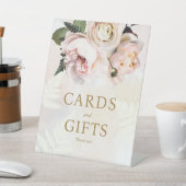 Roze Bloemen Vrijgezellenfeest Geschenken en Kaart Reclamebord Met Voetstuk (Insitu)