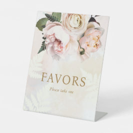 Roze Bloemen Vrijgezellenfeest gunstteken Reclamebord Met Voetstuk