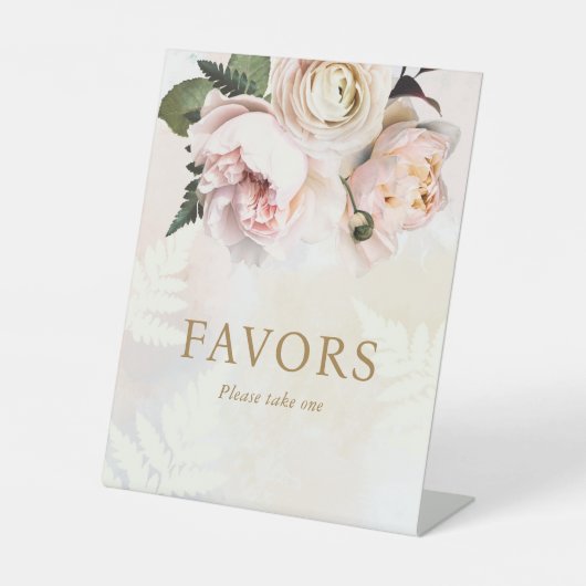 Roze Bloemen Vrijgezellenfeest gunstteken Reclamebord Met Voetstuk (Voorkant)