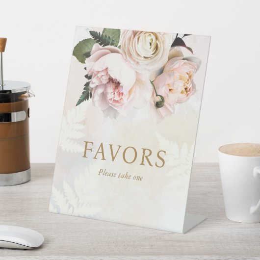 Roze Bloemen Vrijgezellenfeest gunstteken Reclamebord Met Voetstuk (Insitu)