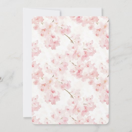  Roze Bloemen Vrijgezellenfeest Kaart (Achterkant)