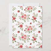  Roze Bloemen Vrijgezellenfeest Kaart (Achterkant)