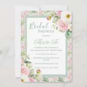 Roze Bloemen  Vrijgezellenfeest Kaart (Voorkant)